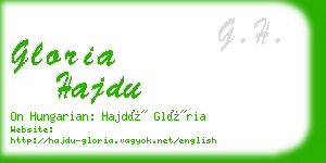 gloria hajdu business card